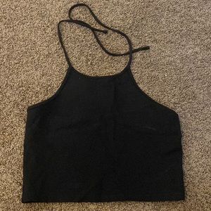 Aritzia; Talula black halter top